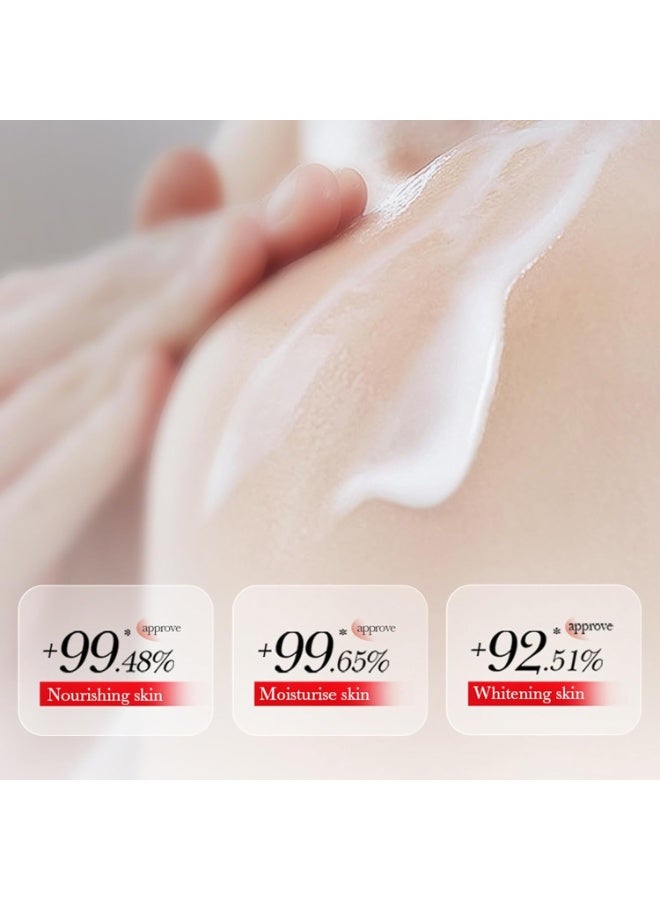 SADOER Kojic Acid Whiten Tender Body Lotion, Moisturising Brightening Body Cream for Radiant Skin, Quick-Absorbing, Lightening, Smooth and Relax Feel Soft Whitening, 250g - Image 5