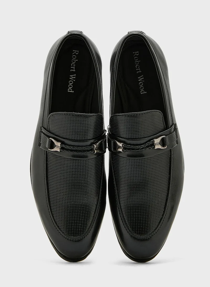 Robert Wood Textured Formal Slip Ons