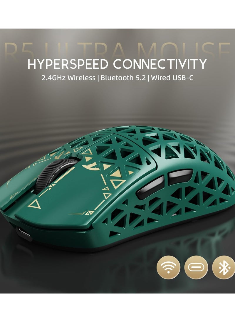 Attack Shark R5Ultra 8K Carbon Fiber Wireless Gaming Mouse with 42,000 DPI -PAW3950 MAX Sensor -39g Ultra-Lightweight -Nordic52840 -Wired/BT/2.4GHz Wirelss Programmable Mouse for PC/Mac  - Image 4