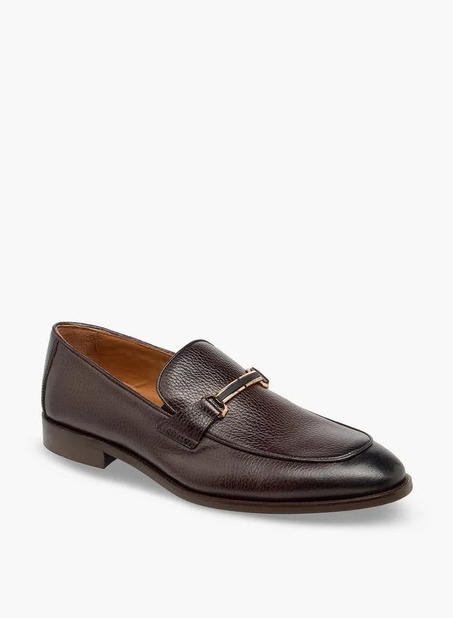 دوتشيني Men Metal Accent Leather Loafers