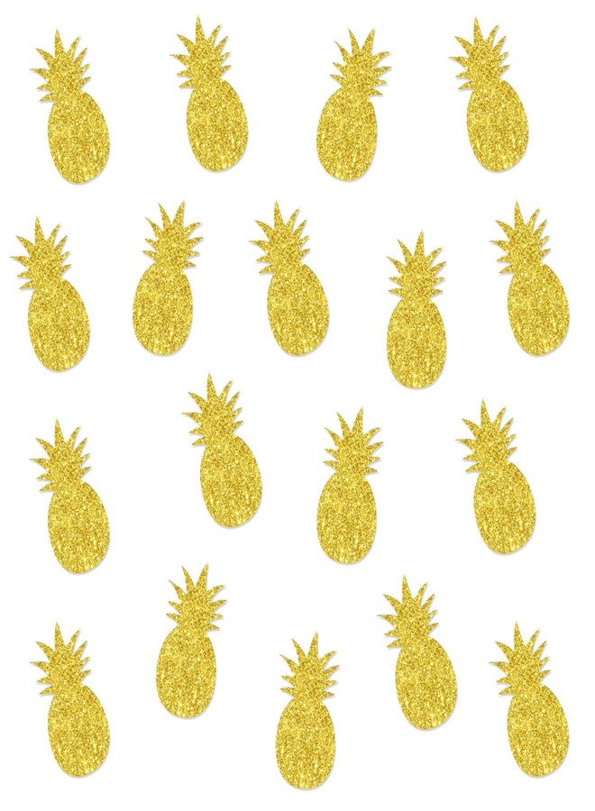 Yotawebery Gold Glitter Pineapple Table Confetti - Tropical Hawaiian Party Decorations (220Pcs, 30g, Cardstock) - Image 1
