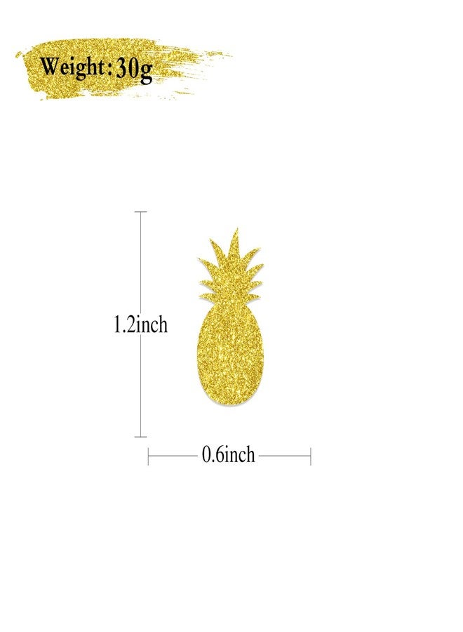 Yotawebery Gold Glitter Pineapple Table Confetti - Tropical Hawaiian Party Decorations (220Pcs, 30g, Cardstock) - Image 4