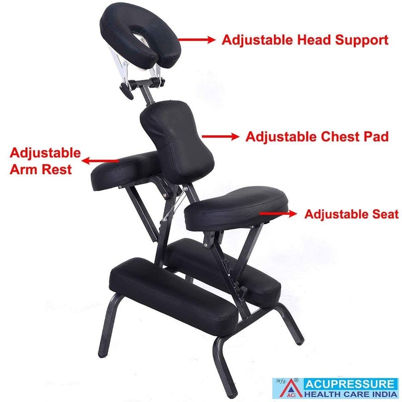 ACi Portable Hjiama Chair Folding Massage Spa Tattoo Chair Adjustable Face Cradle Chair Table de Massage Chair Beauty Salon Furniture Chair - Image 3