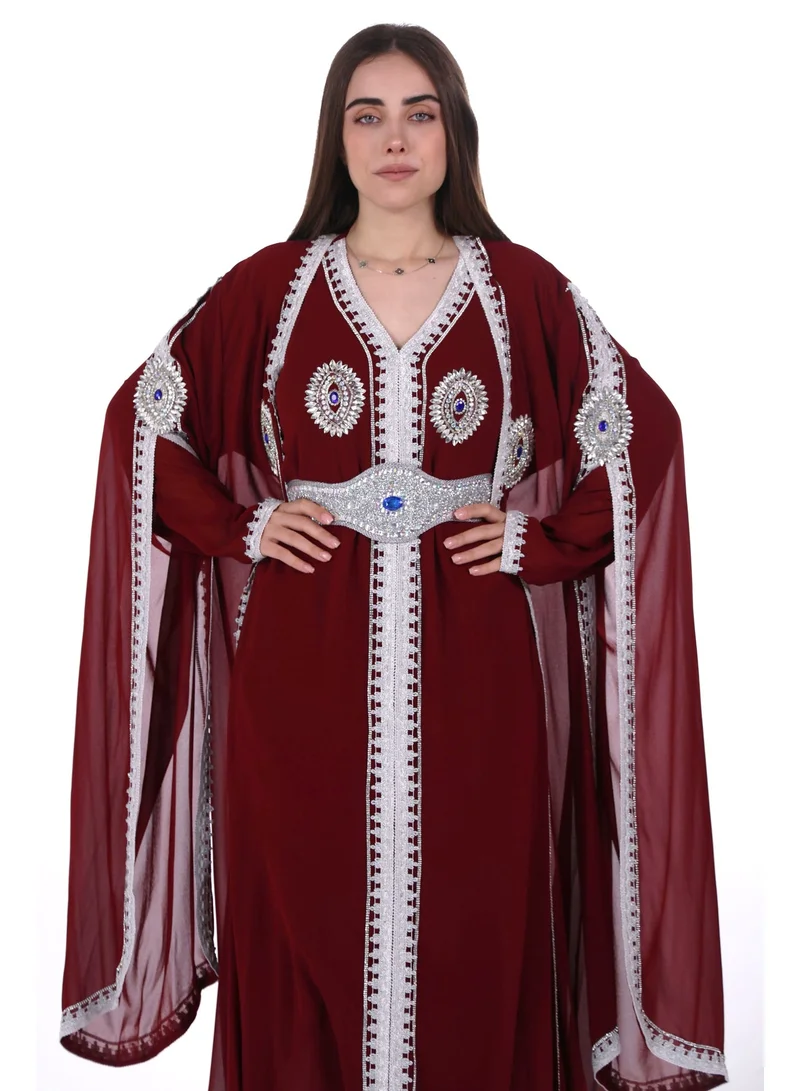 AL BENT AL SHARQIEH belted elegant kaftan dress