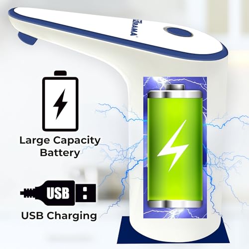 RAMA Handy Pure Automatic Wireless Water Dispenser for 20L Water Can with 4-Inch Carbon Candle Filter | Fast Flow Food Grade Water Pump with USB Rechargeable battery | Removes 99.9% Bacteria & Viruses - Image 2