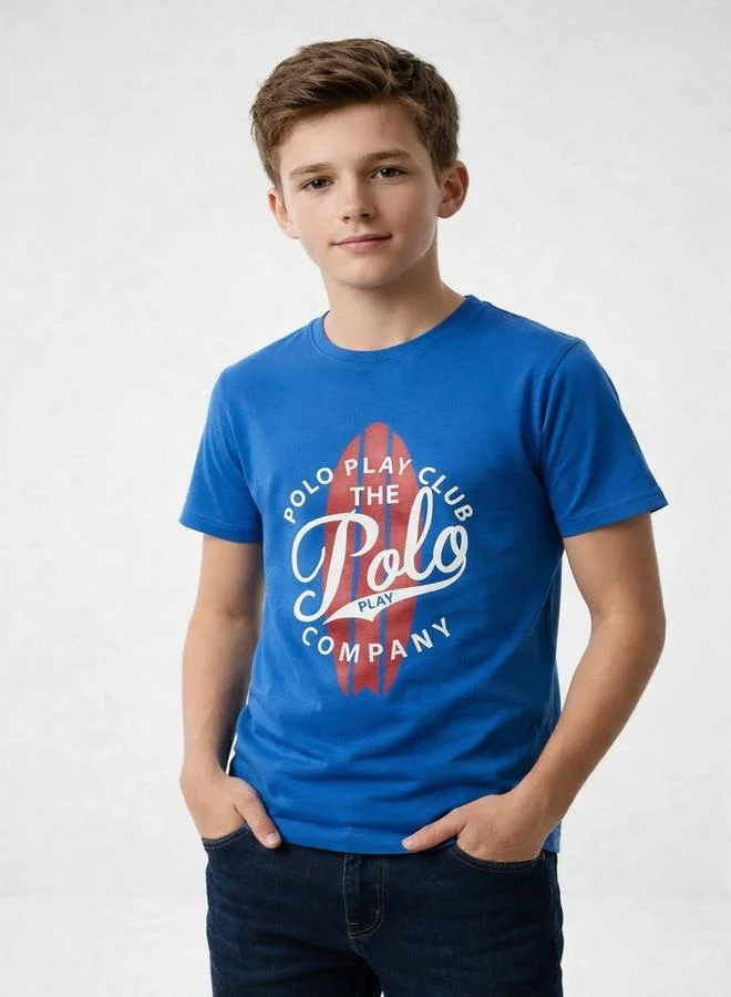 Polo Play Teen Boys Graphic Logo Crew Neck T-Shirt