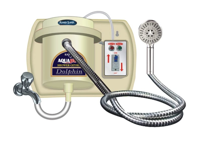 AQUAHOT AQUAHOT3000 Watt 15 Liter Instant Water Heater Fitted with MCB Shower and Automatic Cut Off Ivory  - Image 1