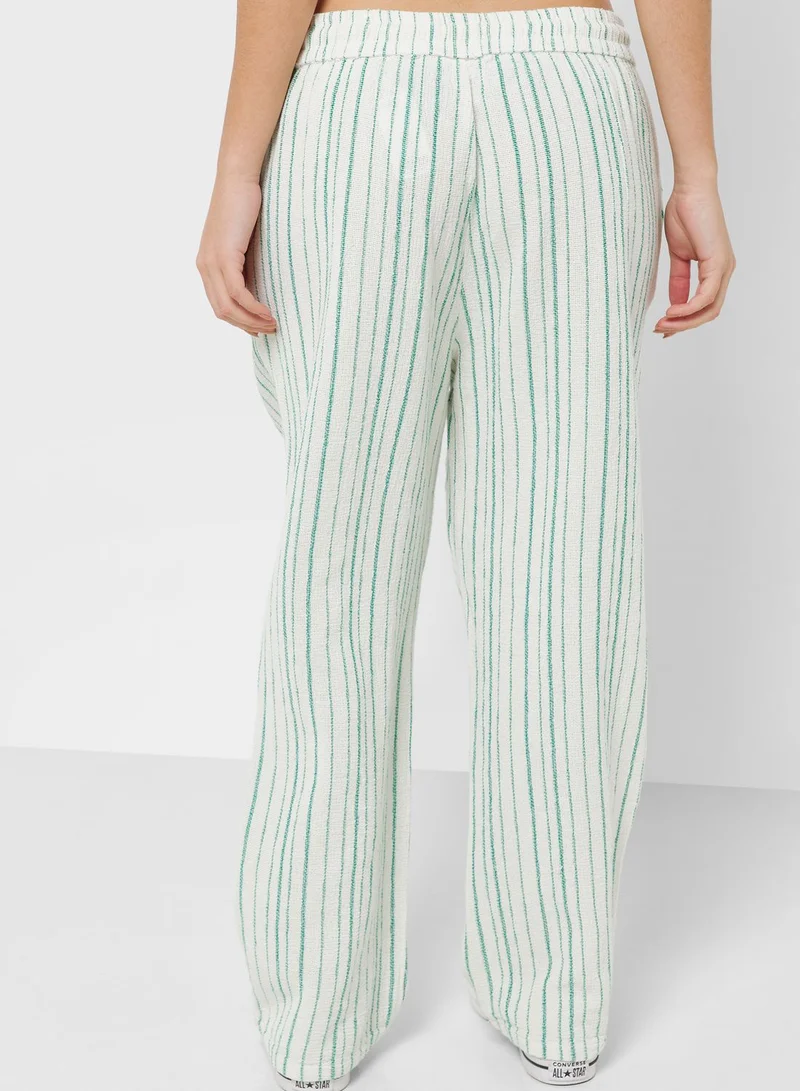 Topshop Petite Striped Wide Leg Pants