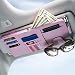 SADYFON Pink Car Sun Visor Organizer Sunglasses Holders for Car Sun Visor PU Auto Interior Accessories Storage Travel Document Holder with Multi Pocket - Image 2