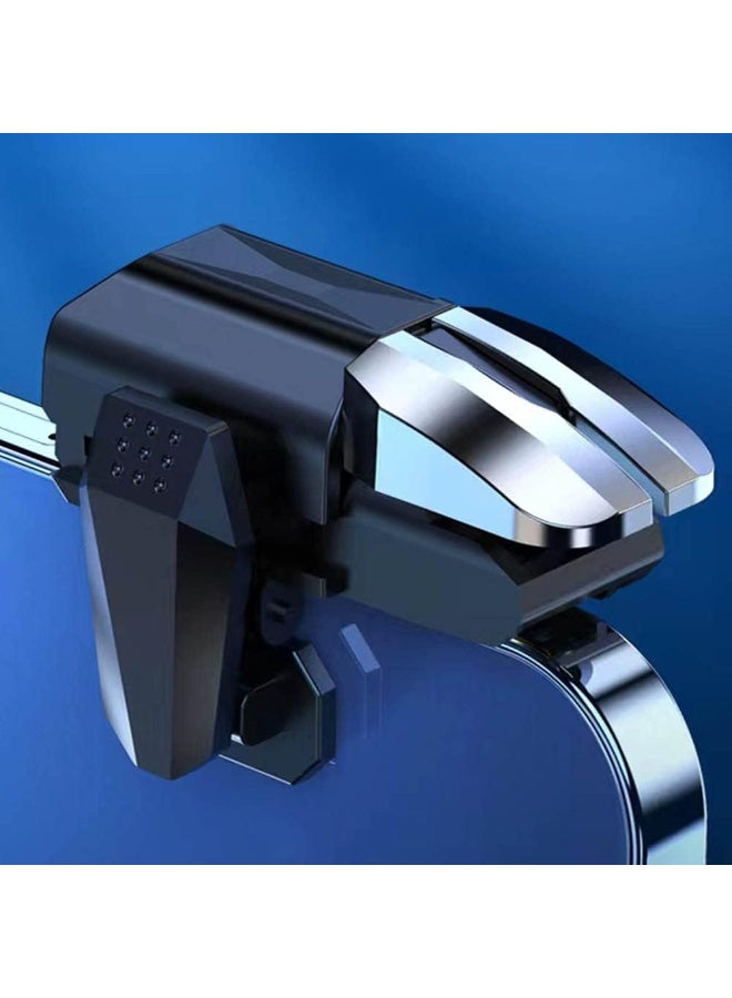 Professional Mobile Gaming Trigger Kit with Silver Fiber Finger Sleeves - L1R1 L2R2 Rapid Fire Buttons for PUBG & Call of Duty on iOS/Android Phones - Enhanced Grip & Hyper Sensitivity - Image 2