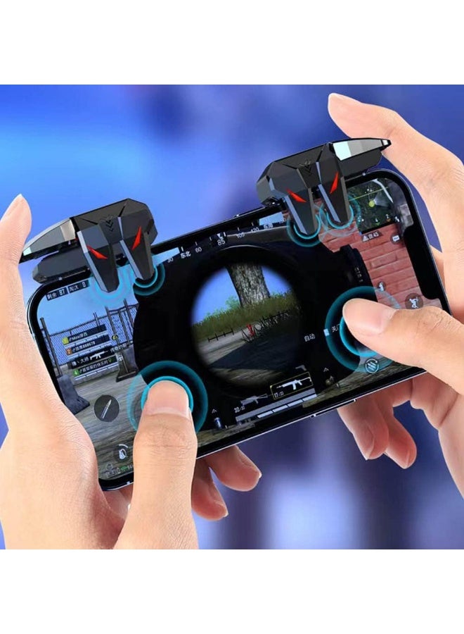 Professional Mobile Gaming Trigger Kit with Silver Fiber Finger Sleeves - L1R1 L2R2 Rapid Fire Buttons for PUBG & Call of Duty on iOS/Android Phones - Enhanced Grip & Hyper Sensitivity - Image 4