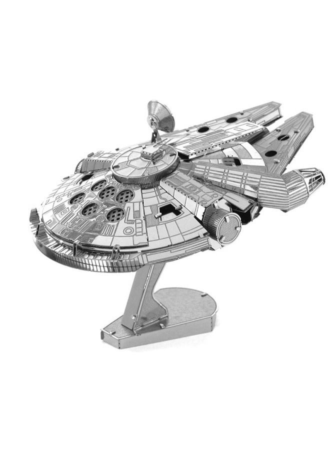 3D Miniature Star Wars Puzzle DIY Assembly Model Kit Authentic Fighter Jets from the Universe Millennium Falcon High-Detailed, No Glue Needed, Collectible for Fans & Builders - Image 1