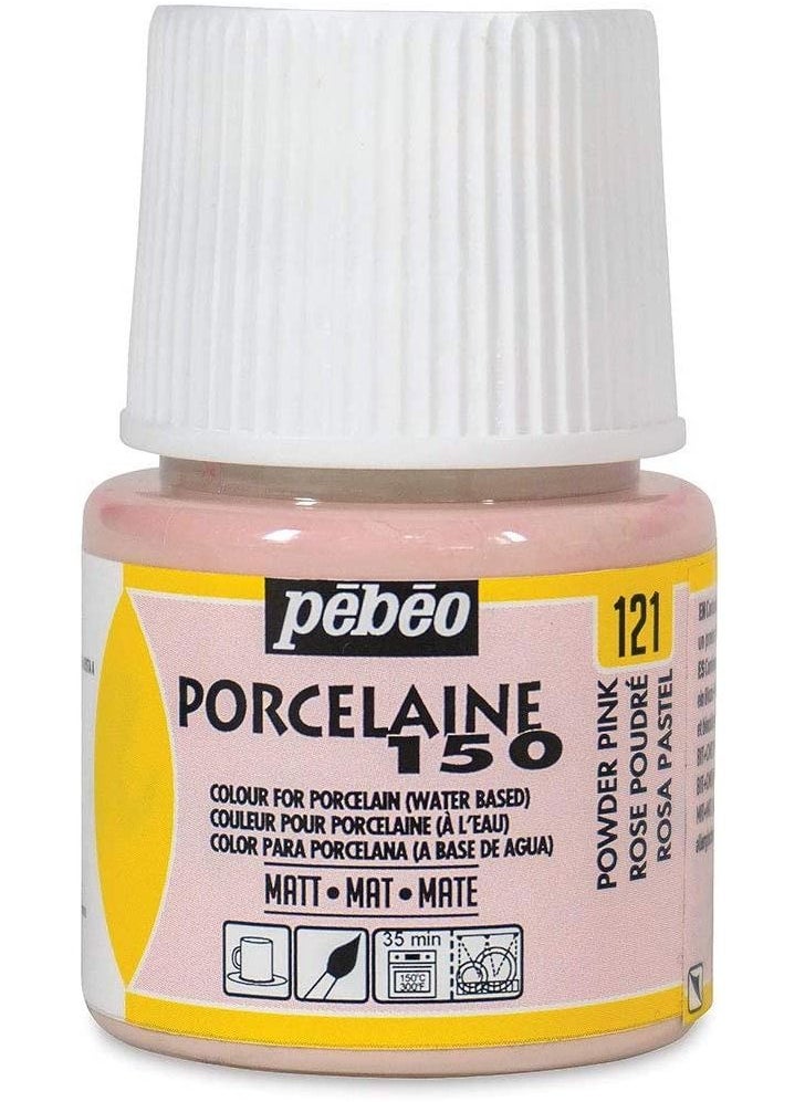 Pebeo - Pebeo Matte Porcelaine 150 Ceramic Paint 45-Milliliter Bottle, Powder Pink - Image 1
