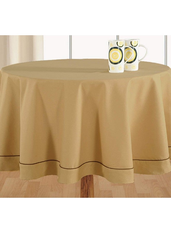 Swayam Dining 6 Seater Round Table Cover Made of Cotton | Solid Design Table Cover for 6 Seater Table 180 cm x 180 cm - Image 2