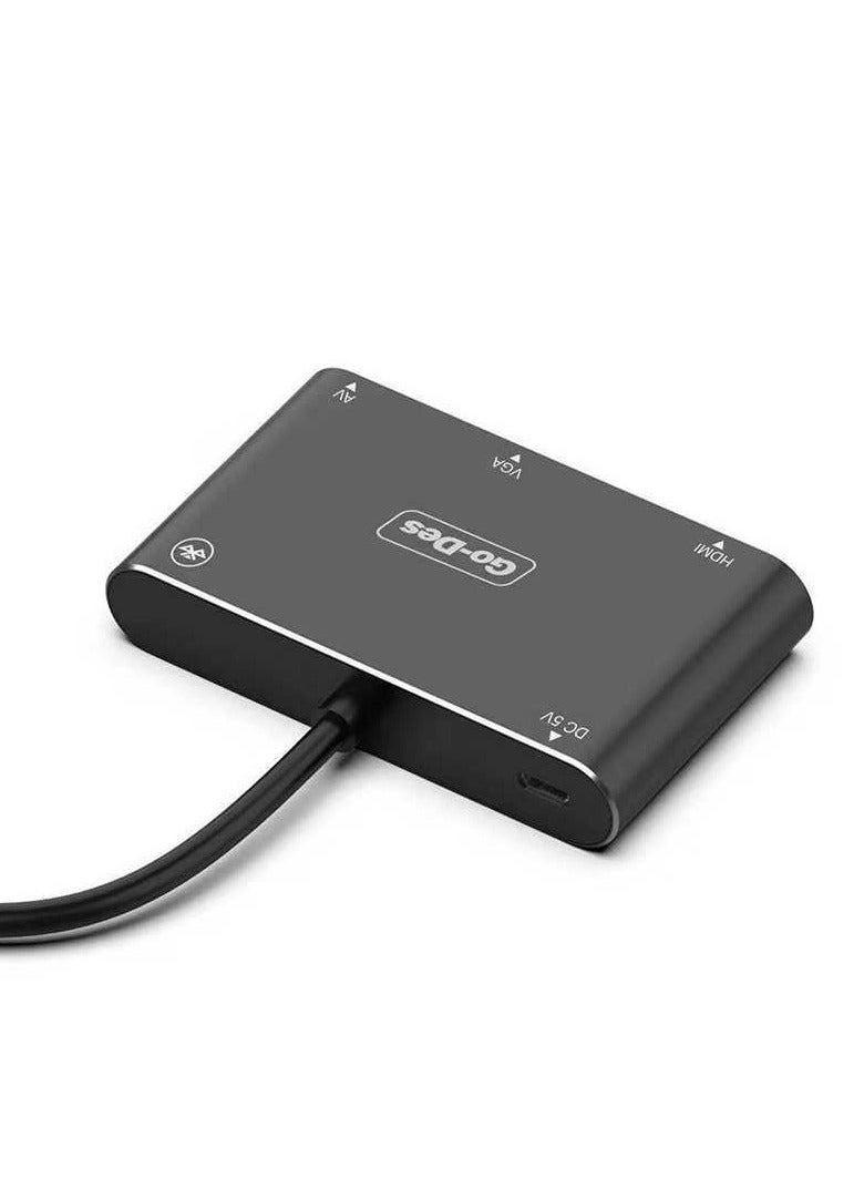 Go-Des GD-8762 5 in 1 HD Laptop Monitor Player   USB to HDTV Adapter Type C - Image 2