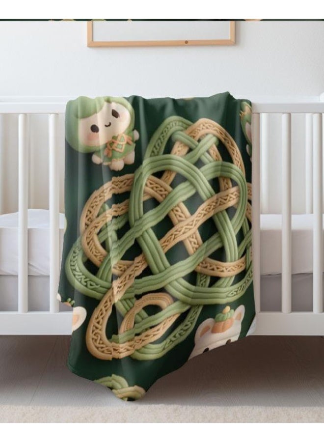 general Baby and children's cartoon flannel thin blanket (warm and comfortable, suitable for sleep, game use) 70cm*100cm - Image 3