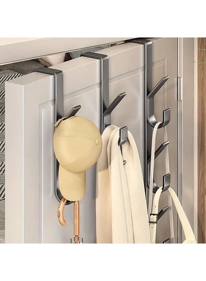 Heavy Duty Metal Over The Door Hanger With 7 Hooks For Coats Bags And Accessories - Image 2