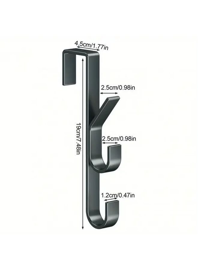 Heavy Duty Metal Over The Door Hanger With 7 Hooks For Coats Bags And Accessories - Image 3