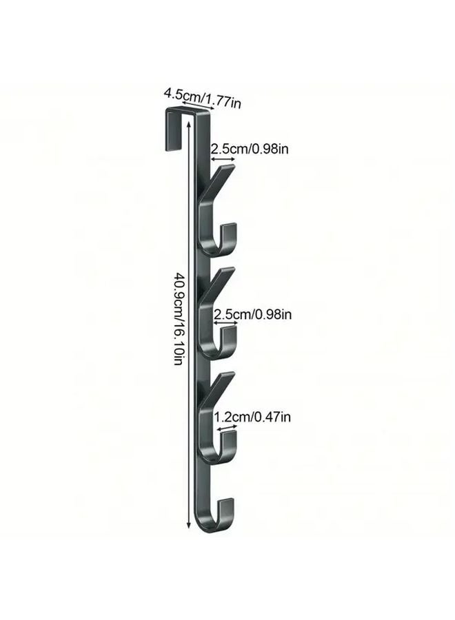 Heavy Duty Metal Over The Door Hanger With 7 Hooks For Coats Bags And Accessories - Image 4