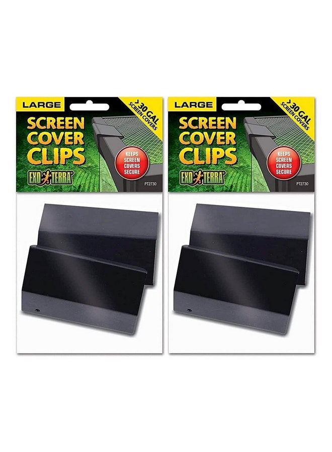 إكسو تيرا مجموعة مكونة من قطعتين من مشابك غطاء الشاشة للأحواض المائية، صغيرة الحجم، لأحواض السمك والخزانات الزجاجية