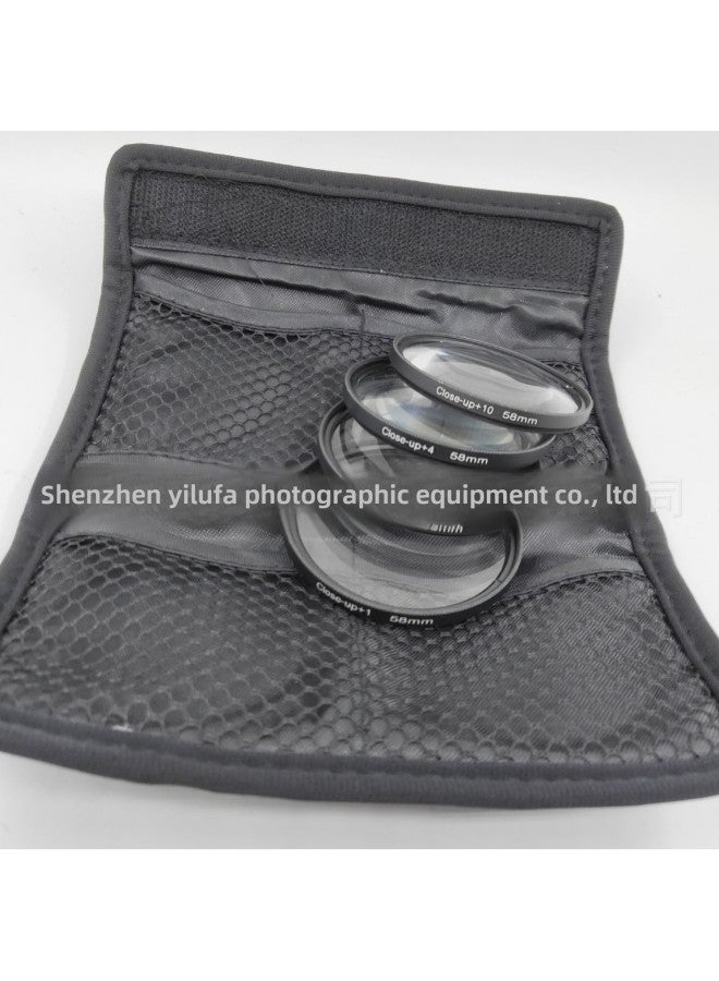 Close-up Lens Set 1+2+4+10 Four Macro Lenses To Send 4 Filter Bags 52mm Complete Specifications-Color:52MM  - Image 4