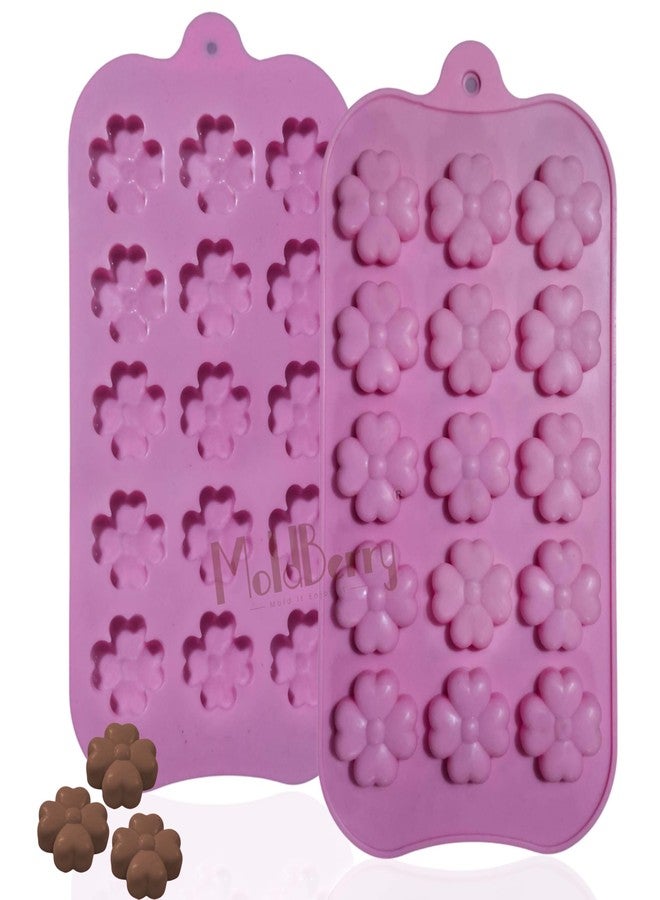 MoldBerry 15 Cavity Silicone Flower Chocolate Mold | Candy, Jelly, Gummy, Truffle, Fondant & Cake Decoration Mould for Baking & Homemade Chocolates - Image 1