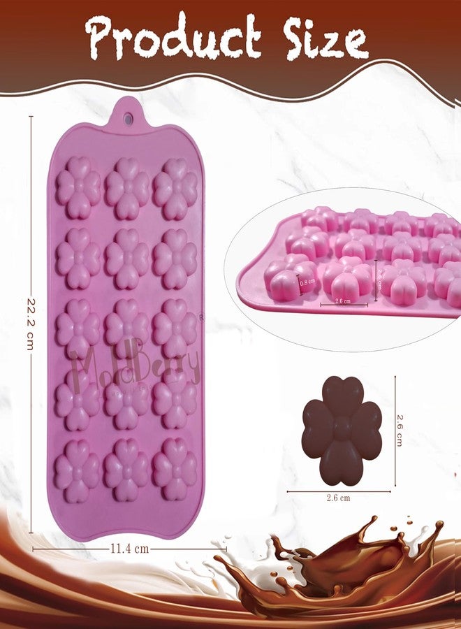 MoldBerry 15 Cavity Silicone Flower Chocolate Mold | Candy, Jelly, Gummy, Truffle, Fondant & Cake Decoration Mould for Baking & Homemade Chocolates - Image 2