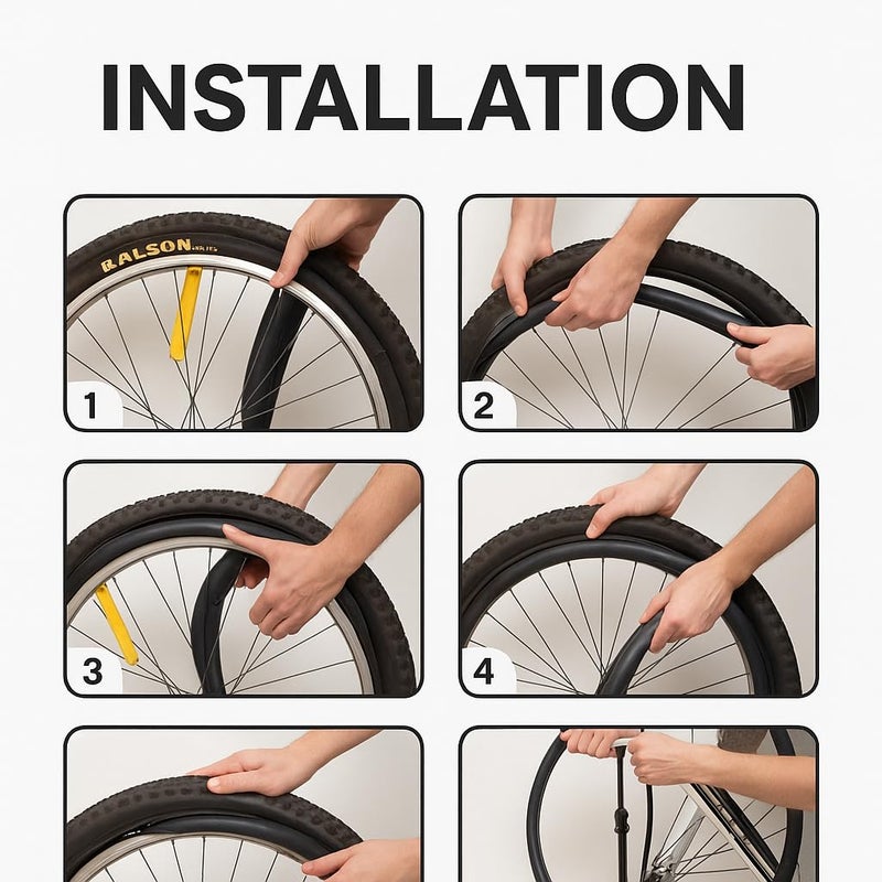 RALSON 26 Inch Bicycle Inner Tube (26x1 3/8, 32/44-584/590) | 35mm DV Valve | Butyl Rubber Tube for Road Bike, City Bike, Cruiser, Hybrid, Folding, Kids & Junior Cycles - Image 2