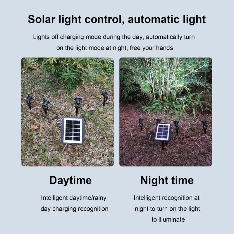 Solar Waterproof Lawn Lamp Polycrystalline Solar Panel Rotation Garden Lamps - Image 3