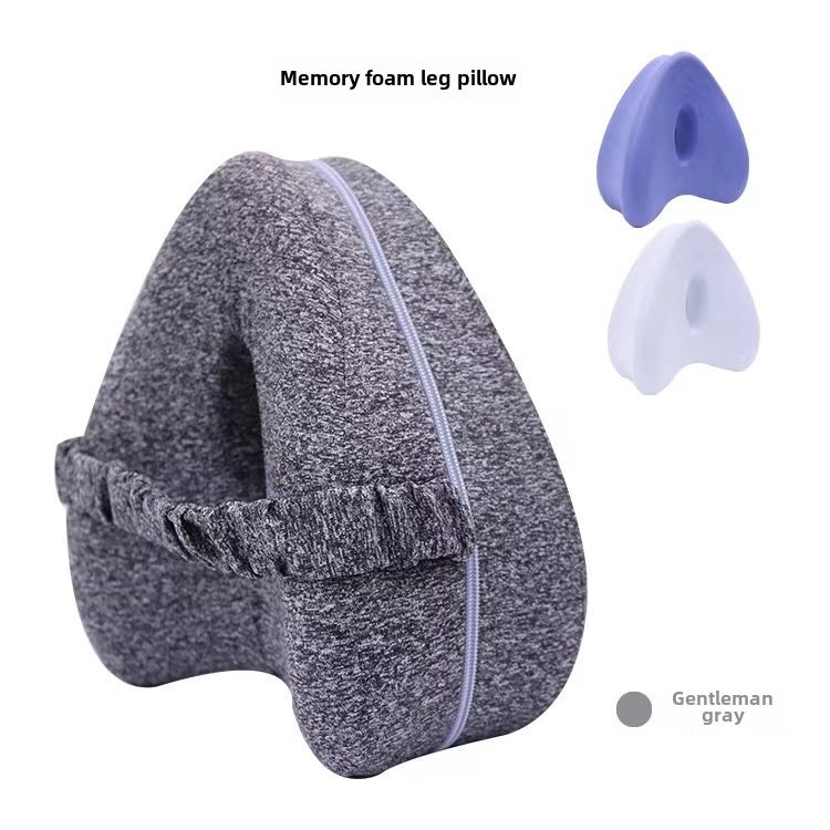 Heart Shaped Memory Foam Leg Pillow Gentleman Grey