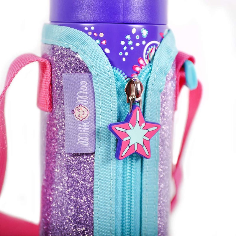 Milk & Moo Kids Stainless Steel Thermos Water Bottle with Bag 420ml, Colorful Ayris Design, Leakproof and BPA Free, Eco-Friendly Material, Ideal for School, Picnic, Travel, Outdoor - Image 4