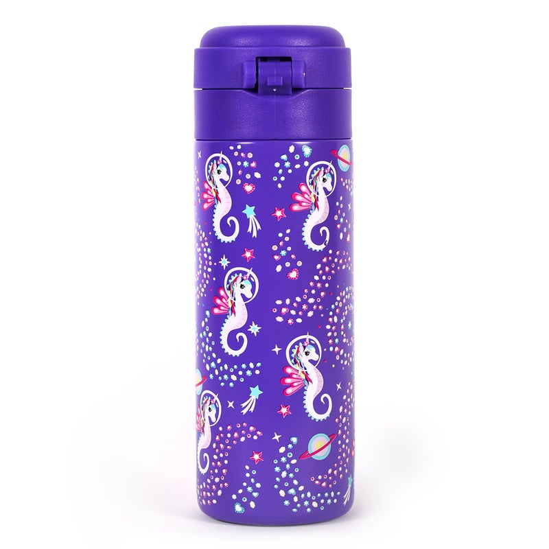 Milk & Moo Kids Stainless Steel Thermos Water Bottle with Bag 420ml, Colorful Ayris Design, Leakproof and BPA Free, Eco-Friendly Material, Ideal for School, Picnic, Travel, Outdoor - Image 3