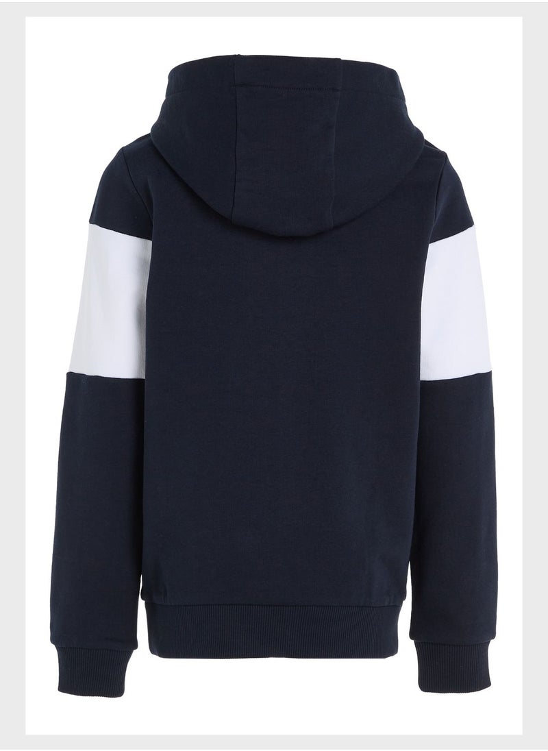 TOMMY HILFIGER - Kids Essential Colorblock Hoodie - Image 1