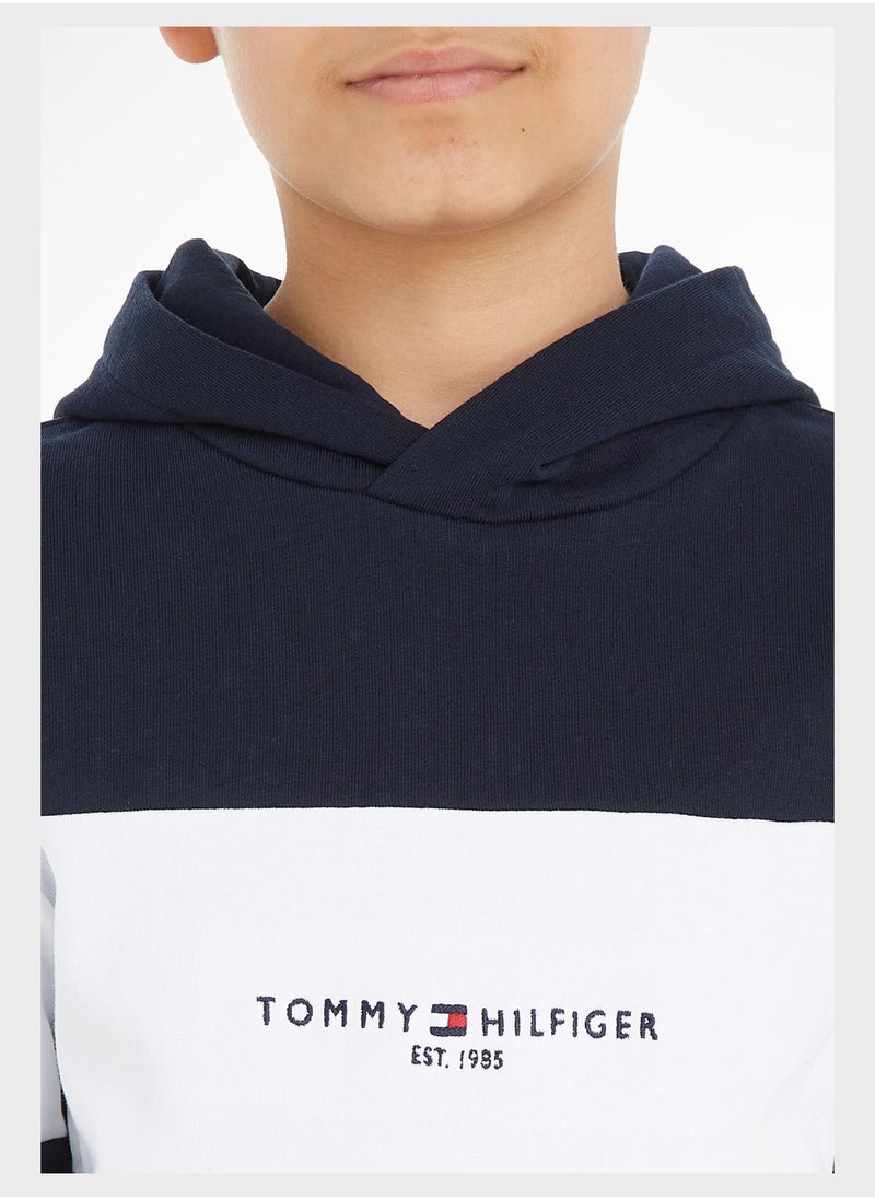 TOMMY HILFIGER - Kids Essential Colorblock Hoodie - Image 1
