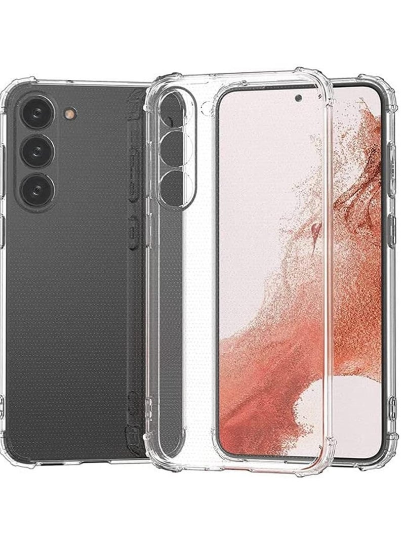 MIGOFAST Samsung Galaxy S23 PLUS clear silicone case soft TPU transparent clear anti scratch cover with reinforced shockproof bumper edge to edge corner protection - Image 1