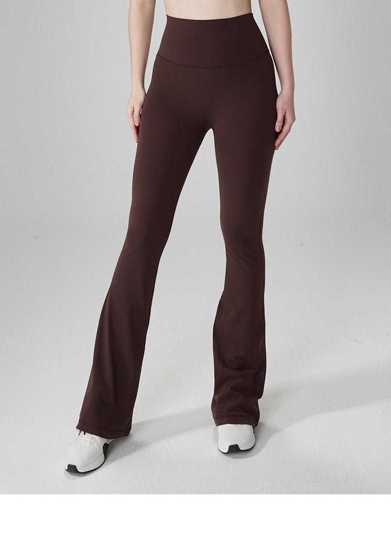 Female High Waisted And Hip Lifting Fitness Micro Flared Yoga Pants