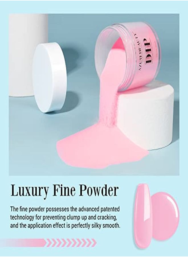AZUREBEAUTY Dip Powder Pink Color 2 Oz/56G Nude Pink Dipping Powder French Nail Art Refill Manicure Salon Diy At Home For Gender Reveal Party  - Image 2