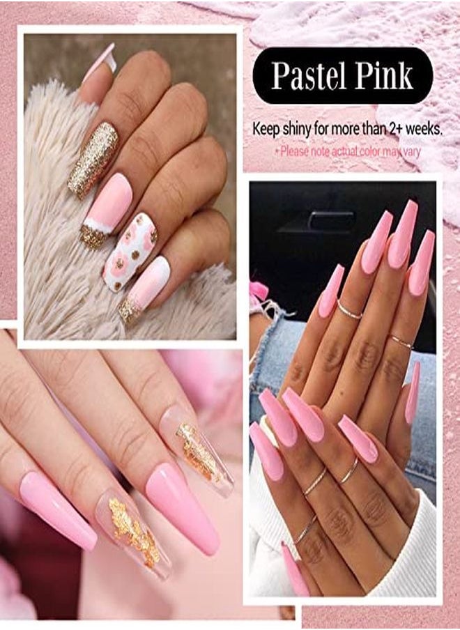 AZUREBEAUTY Dip Powder Pink Color 2 Oz/56G Nude Pink Dipping Powder French Nail Art Refill Manicure Salon Diy At Home For Gender Reveal Party  - Image 4