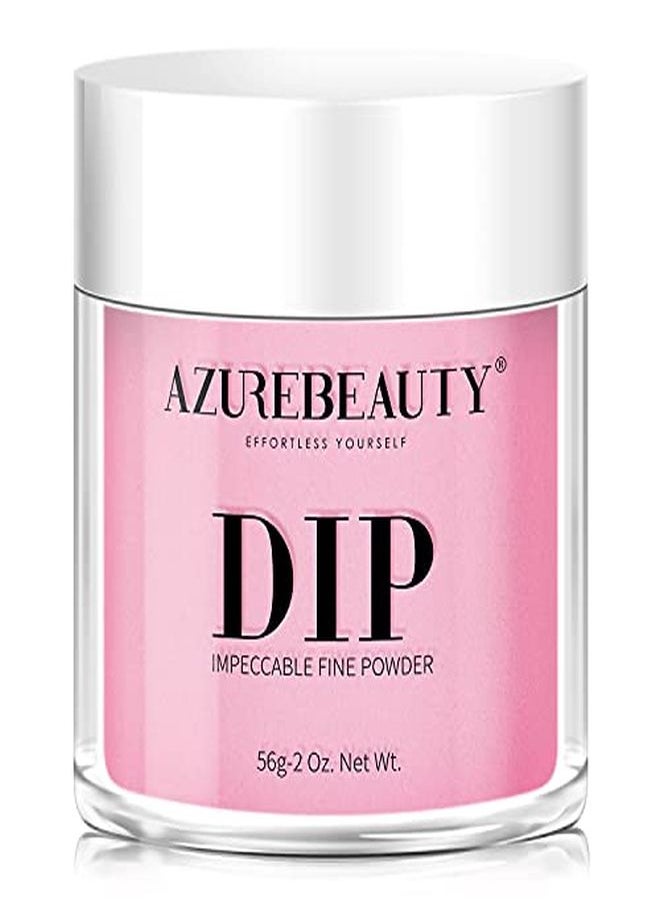 AZUREBEAUTY Dip Powder Pink Color 2 Oz/56G Nude Pink Dipping Powder French Nail Art Refill Manicure Salon Diy At Home For Gender Reveal Party  - Image 1