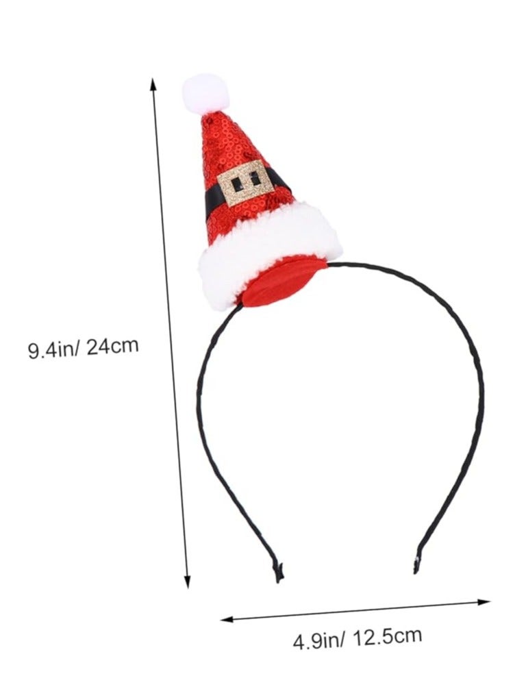 ذا بارتي بوبير عصابة رأس سانتا هات، أطواق الشعر، مستلزمات الحفلات، أغطية رأس عيد الميلاد، عصابات رأس السنة الجديدة للأزياء التنكرية - Image 2