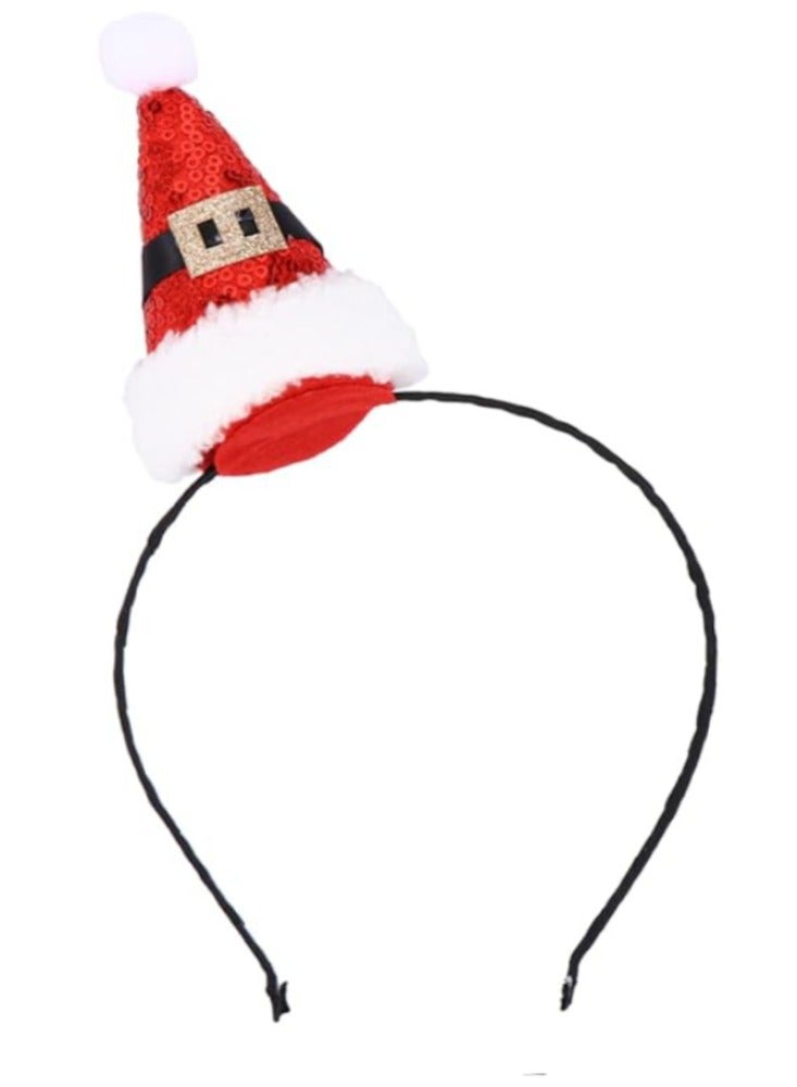 ذا بارتي بوبير عصابة رأس سانتا هات، أطواق الشعر، مستلزمات الحفلات، أغطية رأس عيد الميلاد، عصابات رأس السنة الجديدة للأزياء التنكرية - Image 1