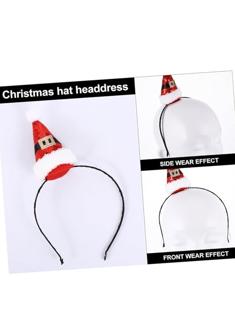 ذا بارتي بوبير عصابة رأس سانتا هات، أطواق الشعر، مستلزمات الحفلات، أغطية رأس عيد الميلاد، عصابات رأس السنة الجديدة للأزياء التنكرية - Image 4