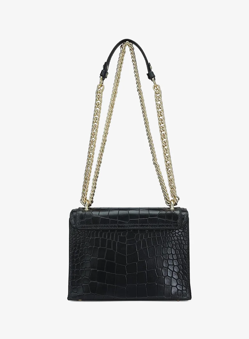 Da Milano  Genuine Leather Black Sling Bag for Women | Best Price UAE