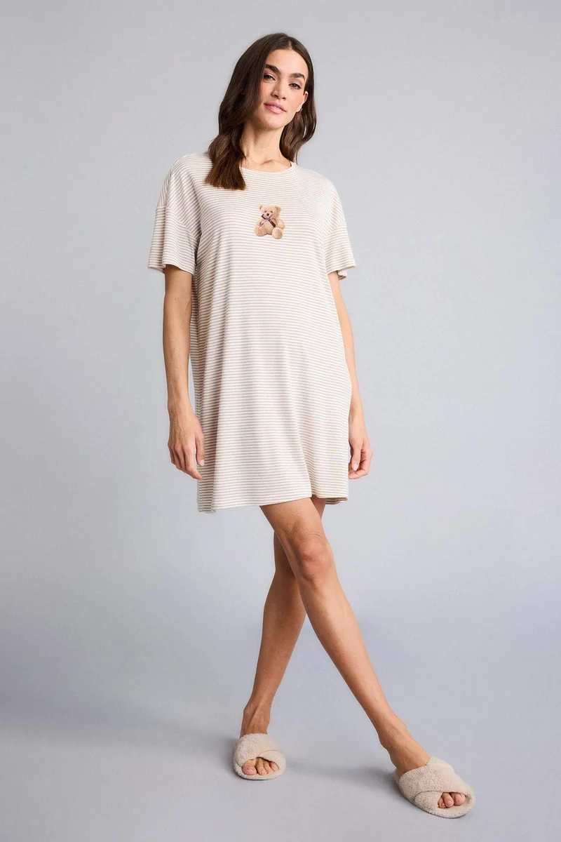 ديفاكتو Regular Fit Crew Neck Knitted Dress