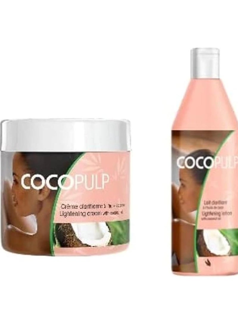 Set Lighten With Coconut Oil Lotion 500ml + Cream300ml - pzsku/Z024F8B9B821E3FC5064BZ/45/_/1731747313/54902530-43fc-4ac0-b8e6-35fab5288efb