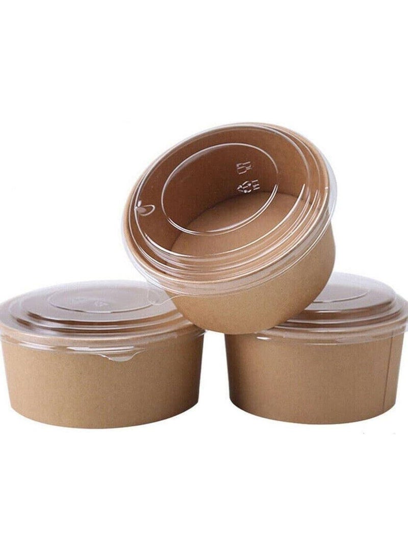 Kraft Salad Bowl with Lid - Pack of 20  - Image 3