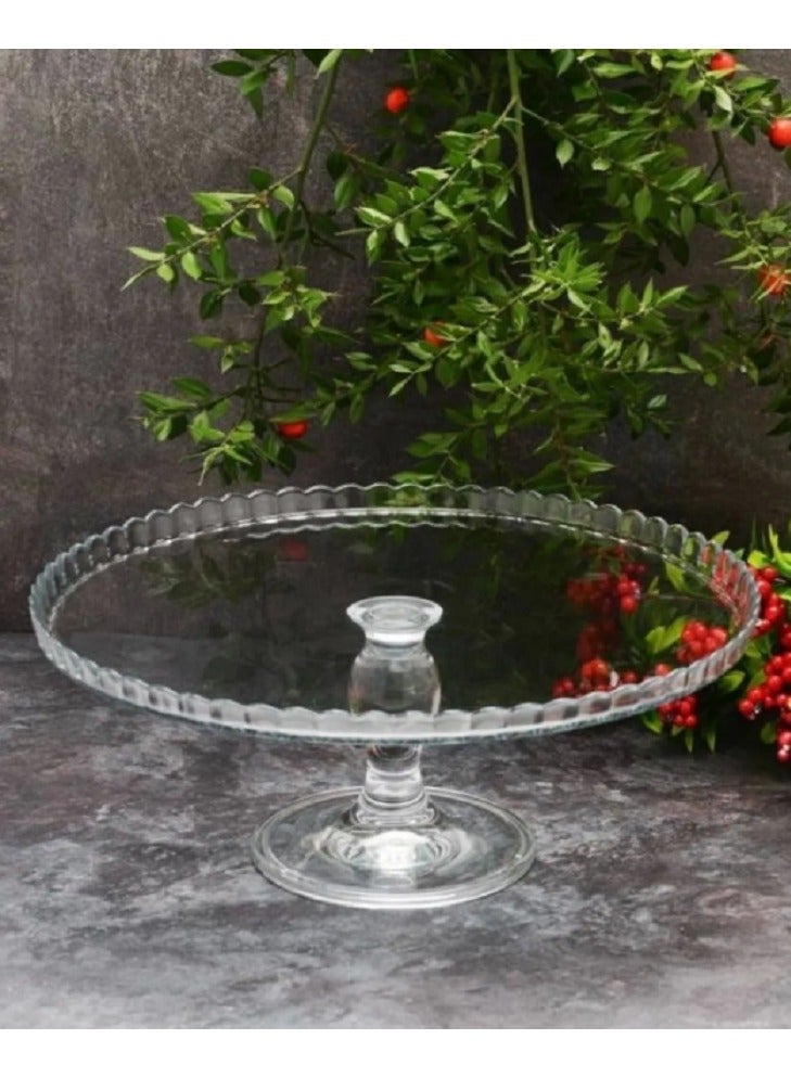 Pasabahce Patisserie Footed Glass Serving Plate, 322 Mm Diameter, 128 Mm Height - Image 5