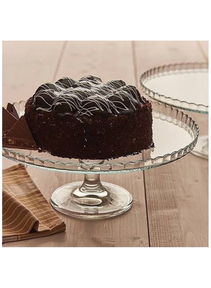 Pasabahce Patisserie Footed Glass Serving Plate, 322 Mm Diameter, 128 Mm Height - Image 4