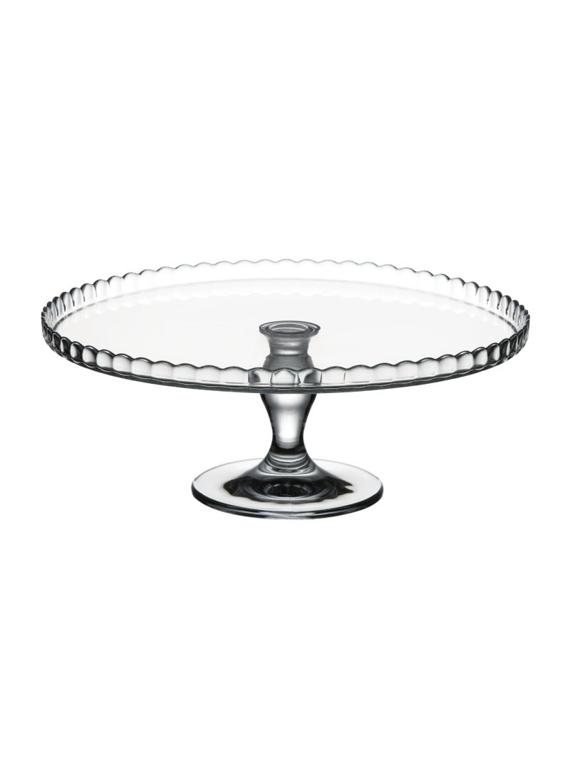 Pasabahce Patisserie Footed Glass Serving Plate, 322 Mm Diameter, 128 Mm Height - Image 1