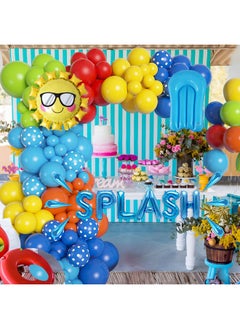 159Pcs Summer Pool Beach Party Decorations Splash Tropical Balloon Garland Arch Kit Sun Watermelon Foil Balloons For Kids Birthday Swimming Water Luau Hawaiian Baby Shower Party Decorations - pzsku/Z024F902153716099DBA5Z/45/_/1727694856/e238f486-019c-43f1-8995-0207efefbfe5